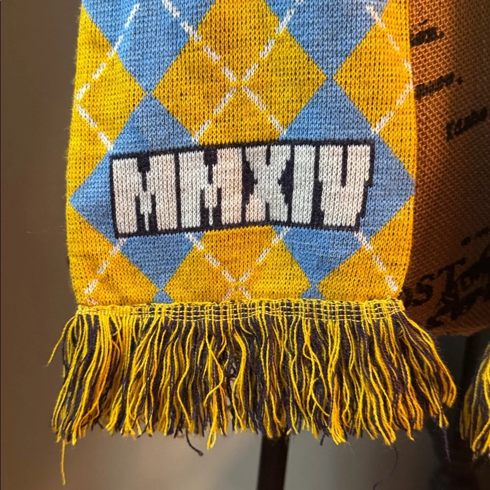 The Nashville Roadies Blue and Yellow Argyle Scarf